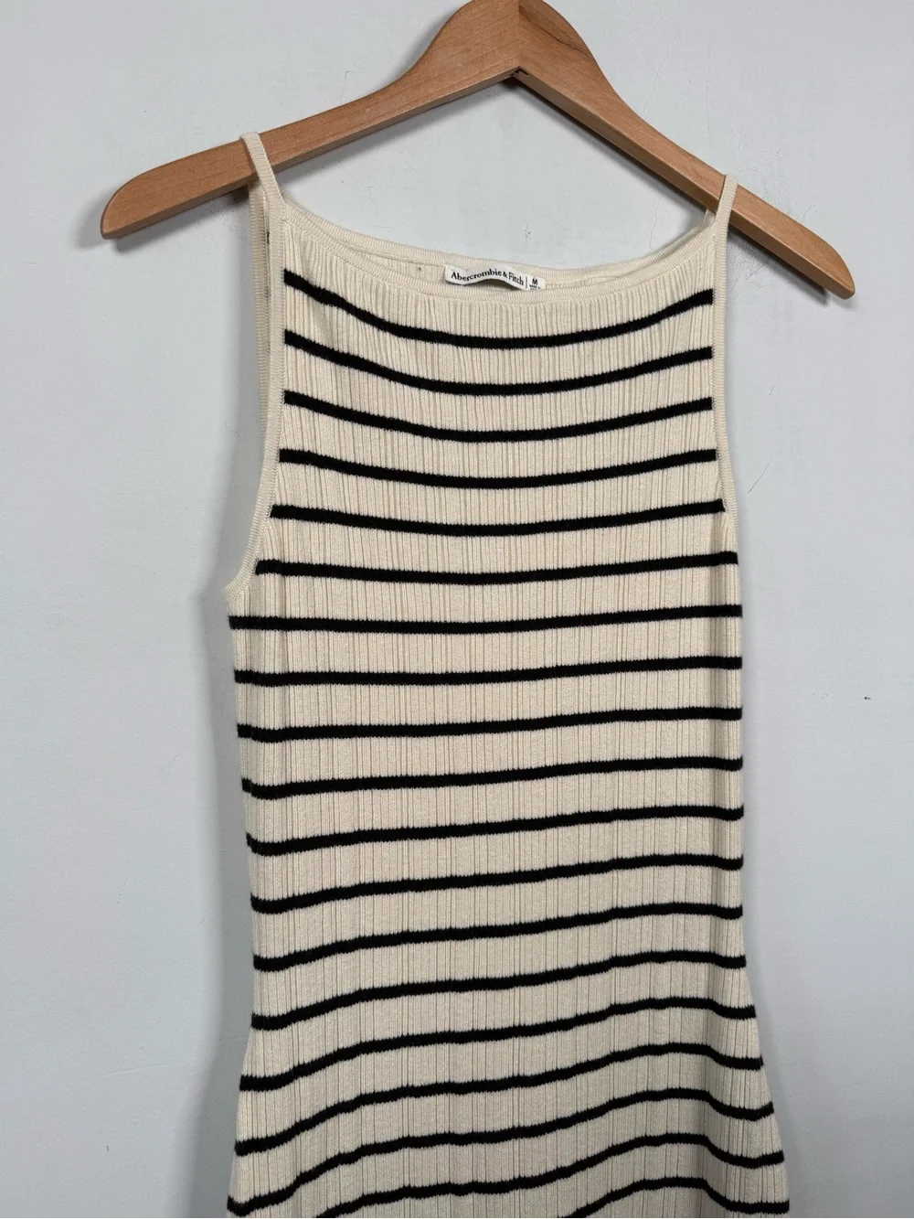 Abercrombie & Fitch Striped High Neck Ribbed Maxi Dress, Size M, Great Condition